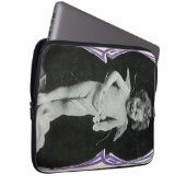 Sad Cherub Angel Print Laptopschutzhülle (Vorne Rechts)