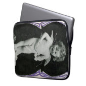 Sad Cherub Angel Print Laptopschutzhülle (Vorderseite Links)