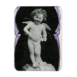 Sad Cherub Angel Print Magnet
