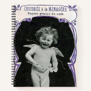 Sad Cherub Angel Print Notizblock