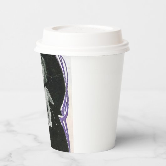 Sad Cherub Angel Print Pappbecher (Links)