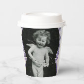 Sad Cherub Angel Print Pappbecher (Vorderseite)
