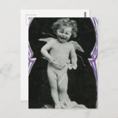 Sad Cherub Angel Print Postkarte (Vorne/Hinten)