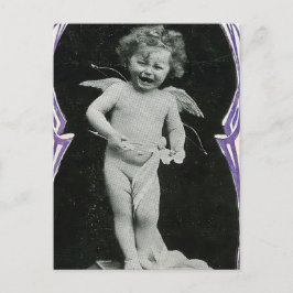 Sad Cherub Angel Print Postkarte