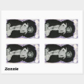 Sad Cherub Angel Print Rechteckiger Aufkleber (Blatt)