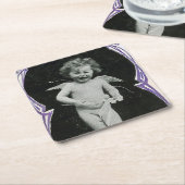 Sad Cherub Angel Print Rechteckiger Pappuntersetzer (angewinkelt)