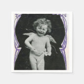Sad Cherub Angel Print Serviette (Vorderseite)