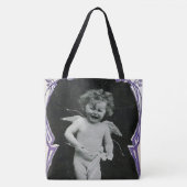 Sad Cherub Angel Print Tasche (Vorderseite)