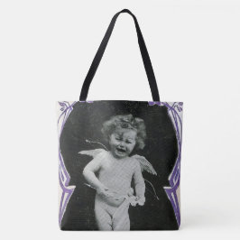 Sad Cherub Angel Print Tasche