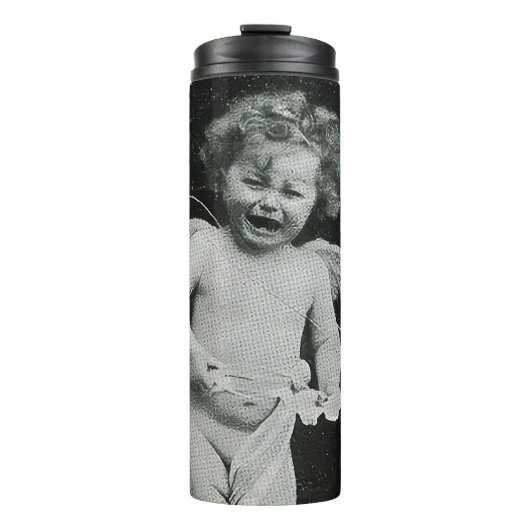 Sad Cherub Angel Print Thermosbecher (Vorderseite)