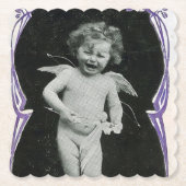 Sad Cherub Angel Print Untersetzer (Vorderseite)