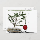 Sad Christmas Tree Feiertagspostkarte (Vorne/Hinten)