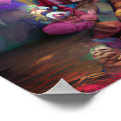 SAD CLOWN Fantasy Art Illustrations Poster (Ecke)
