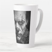 Sad Clown Latte Tasse (Rechte Ecke)