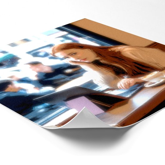 "Sad Coffee" Poster Print Wall Art design (Ecke)