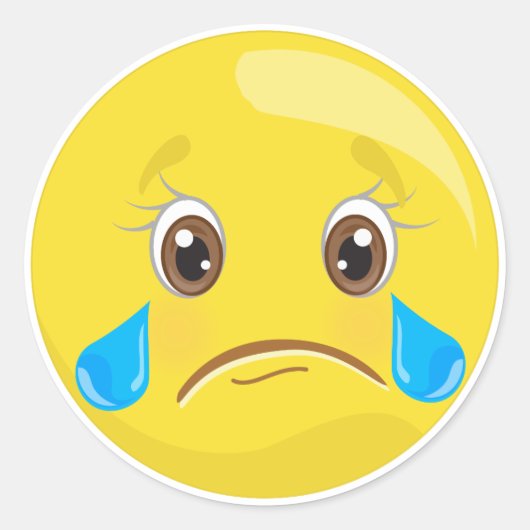 Sad Cry Emoji Stickers (Vorderseite)