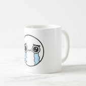 Sad Cry Face Emoji Kaffeetasse (VorderseiteRechts)