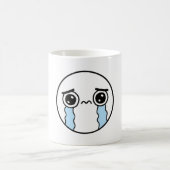 Sad Cry Face Emoji Kaffeetasse (Mittel)