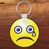 Sad Cry Face Schlüsselanhänger (Vorderseite)