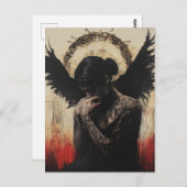 Sad Dark Angel Fantasy Postkarte (Vorne/Hinten)