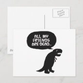 Sad Dinosaur Postkarte (Vorne/Hinten)