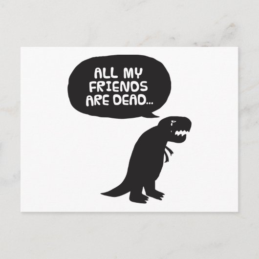 Sad Dinosaur Postkarte (Vorderseite)