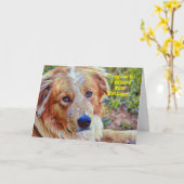 Sad Dog Belated Birthday Card Karte (Gelbe Blume)