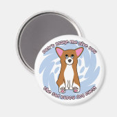 Sad Dog Eyes Pembroke Welsh Corgi Magnet (Vorderseite/Rückseite)
