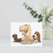Sad Dogs Postkarte (Stehend Vorderseite)