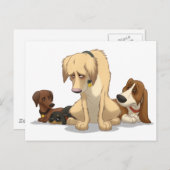 Sad Dogs Postkarte (Vorne/Hinten)