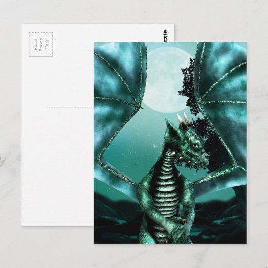 Sad Dragon Postkarte (Vorne/Hinten)