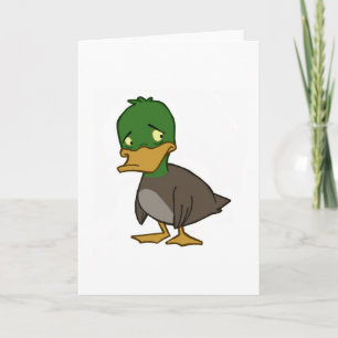 Sad Duck Card (unbedruckte Innenseite) Karte