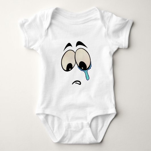 Sad Emoji Baby Strampler (Vorderseite)