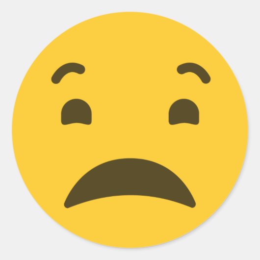Sad Emoji Runder Aufkleber (Vorderseite)