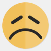 Sad Emoji Runder Aufkleber (Vorderseite)