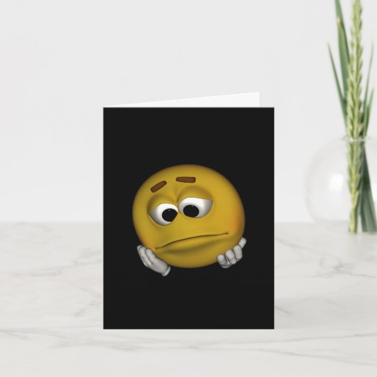 Sad Emoticon Karte (Vorderseite)