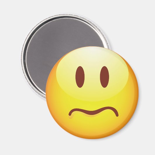 Sad Emoticon Magnet (Vorderseite/Rückseite)