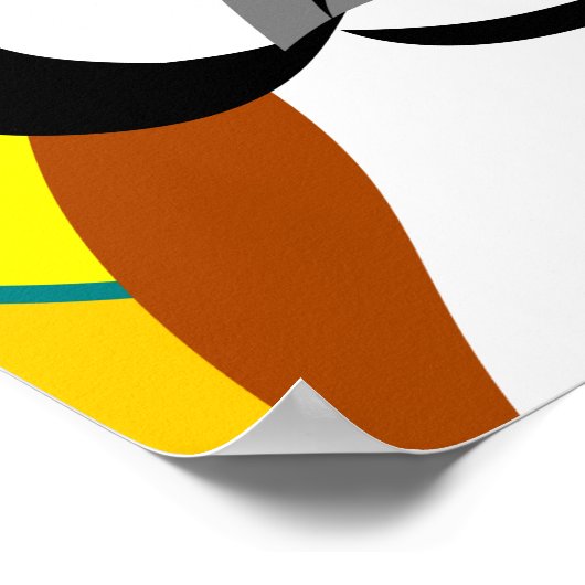 Sad face Boxer Dog Art Poster (Ecke)