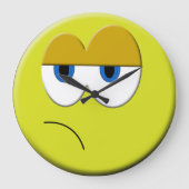 Sad Face Clock Große Wanduhr (Vorderseite)