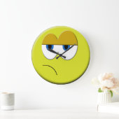 Sad Face Clock Große Wanduhr (Zuhause)