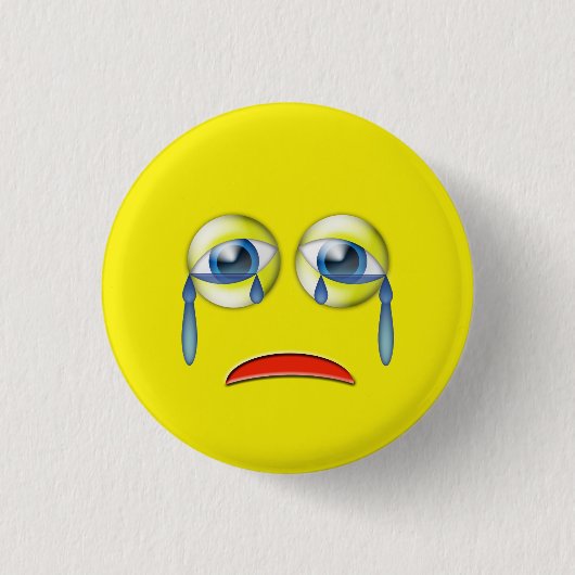 Sad Face Emoji Button (Vorderseite)