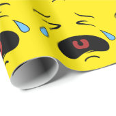 Sad Face Emoji Geschenkpapier (Rolleneckpunkt)