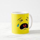 Sad Face Emoji Kaffeetasse (VorderseiteRechts)