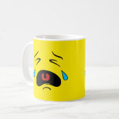 Sad Face Emoji Kaffeetasse (Vorderseite Links)