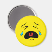 Sad Face Emoji Magnet (Vorderseite/Rückseite)