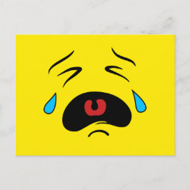 Sad Face Emoji Postkarte