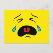 Sad Face Emoji Postkarte (Vorderseite)