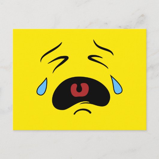 Sad Face Emoji Postkarte (Vorderseite)