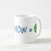 Sad Face Plus Snow Equals Glücklicher lustiger Sch Kaffeetasse (VorderseiteRechts)