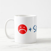 Sad Face Plus Snow Equals Glücklicher lustiger Sch Kaffeetasse (Links)